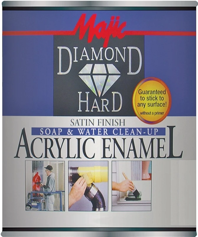 Diamondhard Acrylic Enamel Paint, 1 Quart, Satin White, Model 8-1520-2