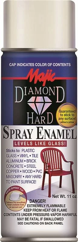 Diamondhard Satin White Spray Paint, 11 Ounce Can, Durable Finish