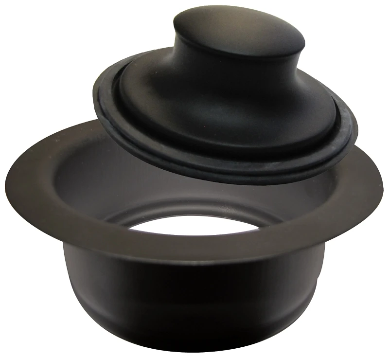 4.5 In. Black Stainless Steel Garbage Disposal Flange And Stopper Model K5417blk