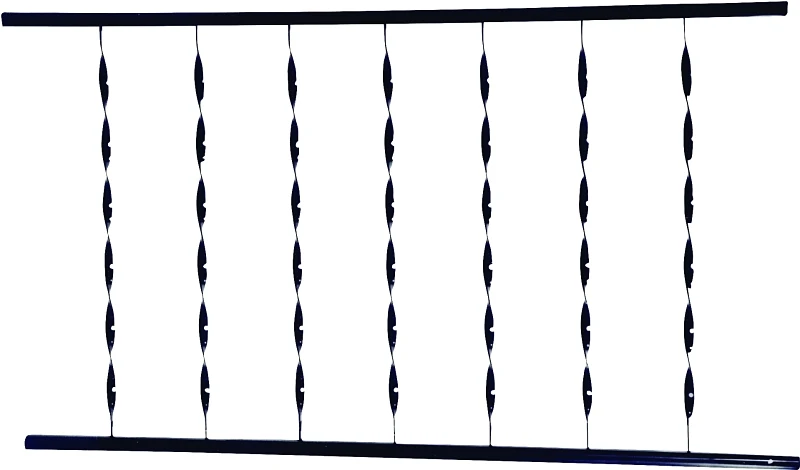 34 In. H X 48 In. W X 1.3 In. L Steel Ornamental Railing