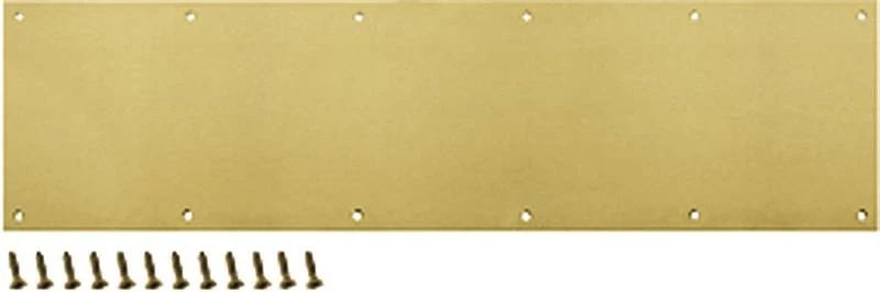 Al-kp834-bb3l 8 X 34-inch Bright Brass Aluminum Kick Plate
