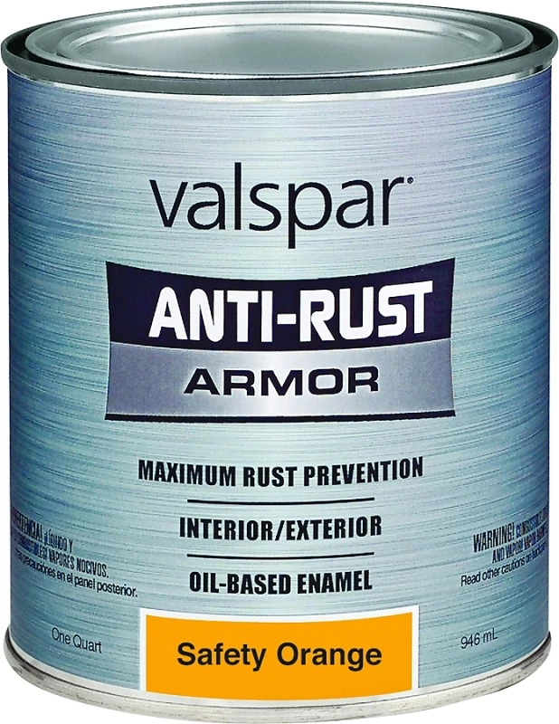 Anti-rust Armor Safety Orange Enamel Paint, 1 Quart, Model 21837