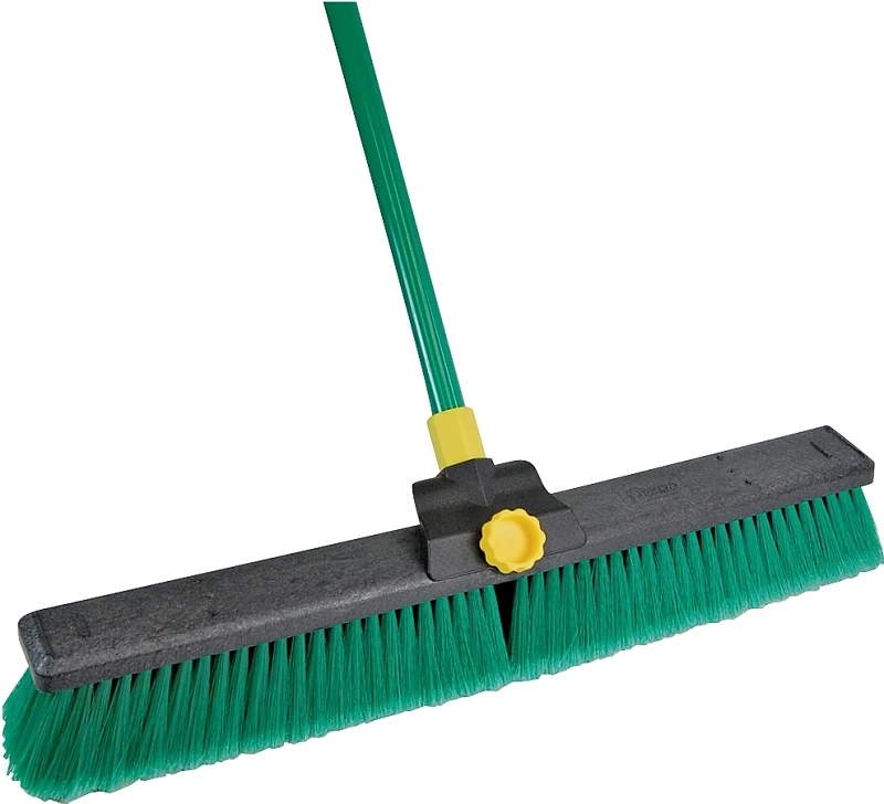 Bulldozer 18 In. Multi-surface Push Broom With Steel Handle