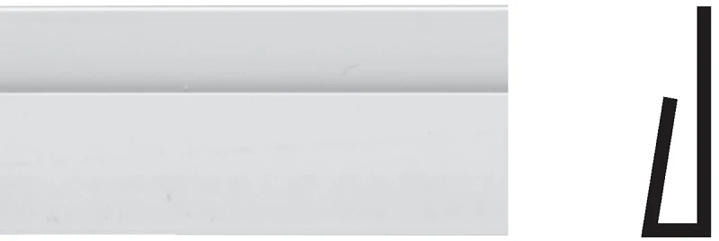 867 1/4 in. x 3/4 in. x 8 ft. PVC Composite White FRP Cap Moulding
