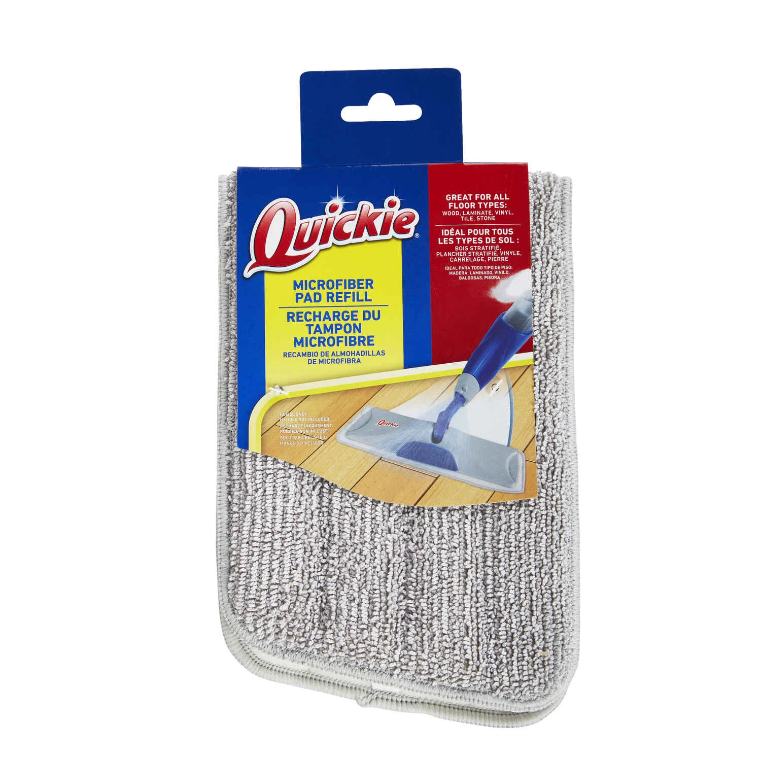 Quickie 15 In. Microfiber Mop Refill Pad