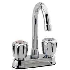 3055w Polished Chrome Bar Faucet With Dual Handles - Round Design