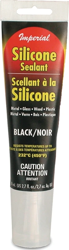 Kk0309 High Temperature Silicone Sealant, 2.7 Oz Tube, Black