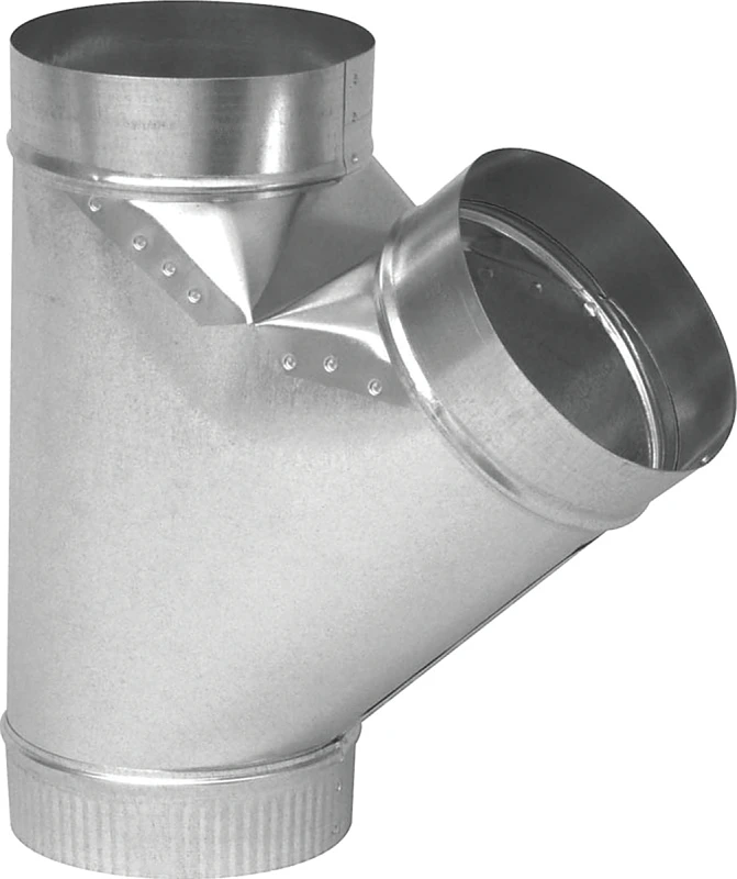 Galvanized Duct Wye 6 X 6 X 6 Inch 30 Gauge Model Gv0997