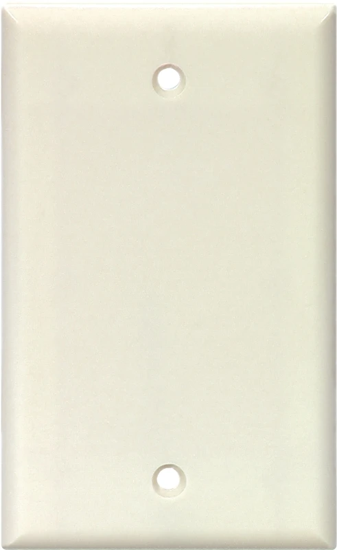 1 Gang Standard Wall Plate, White, 4.5 In L X 2.75 In W