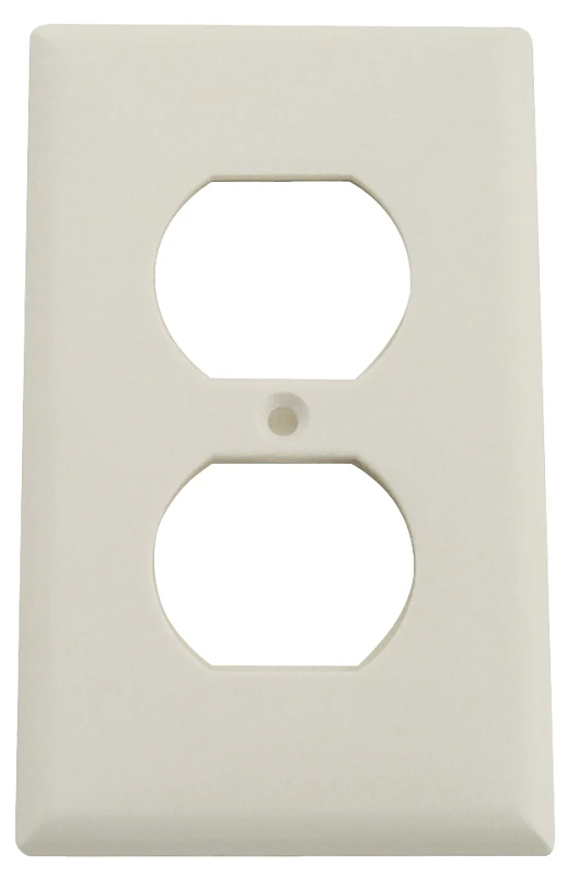 Eaton Wiring Devices 2132W-BOX Series Receptacle Wallplate, Duplex, Standard-Size, 4-1/2 in L, 2-3/4 in W, 1-Gang