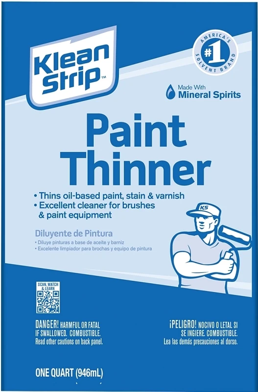 Mineral Spirits Paint Thinner 1 Quart Can For Oil-based Paints