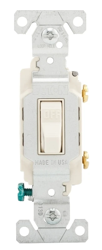 Devices Cs120la 20-amp Light Almond Toggle Switch, 120/277 Volt