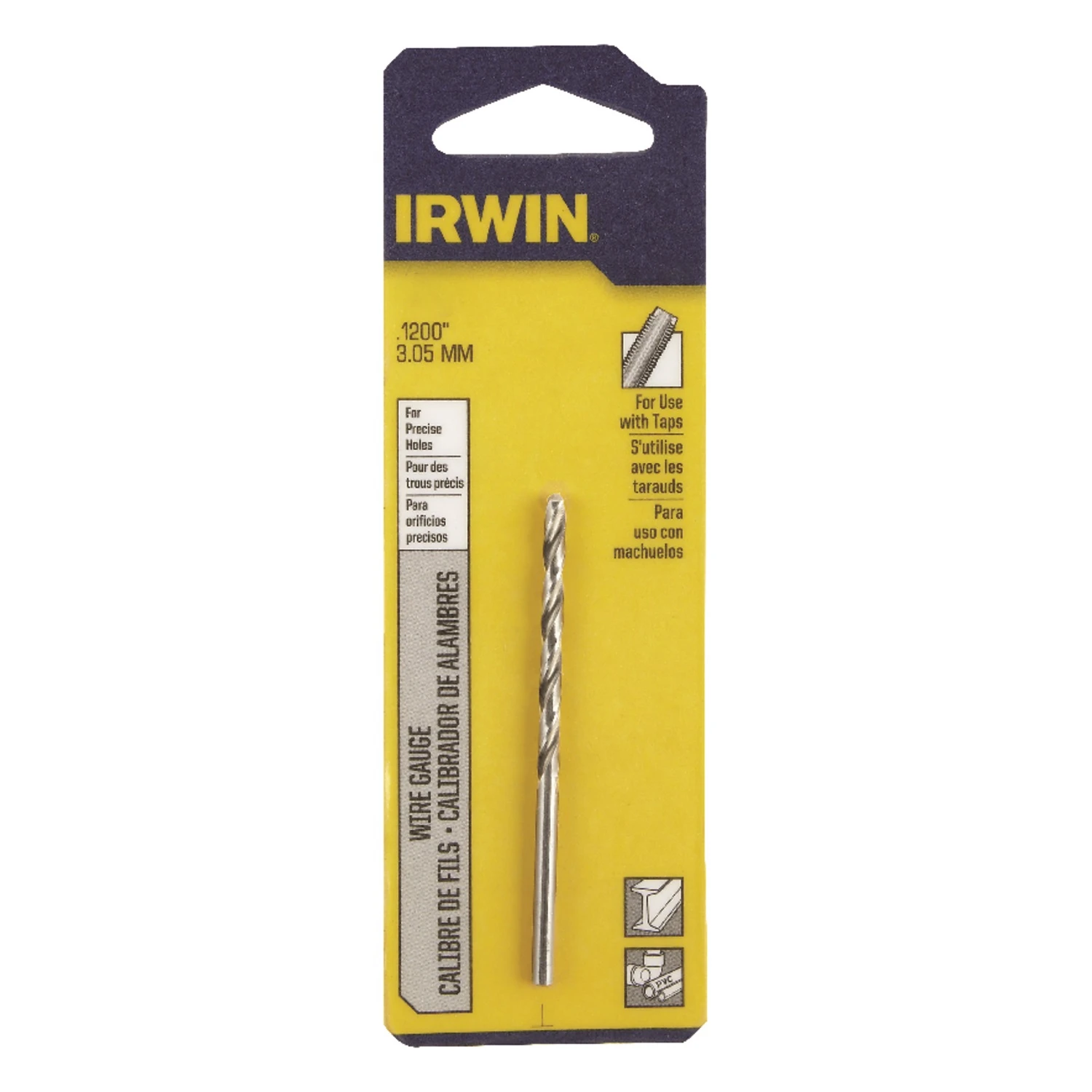 Irwin 2-3/4 in. L High Speed Steel Wire Gauge Bit 1 pc.