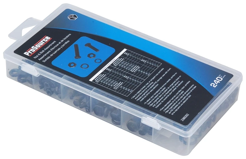 61466 Black Metric Nut And Bolt Assortment - 240 Pieces