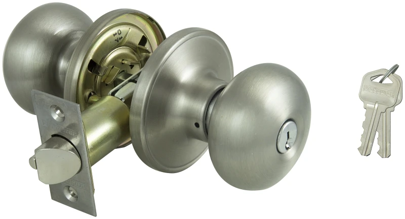 Entry Series Tf Satin Nickel Knobset With Adjustable Latch Bolt
