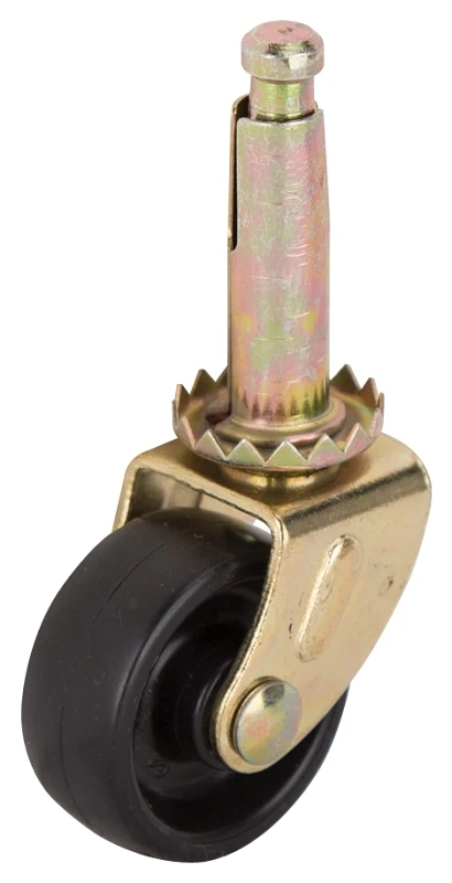 Jc-b06-ps Light Duty Swivel Casters, 1-1/4 In. Diameter, Brass-black Finish