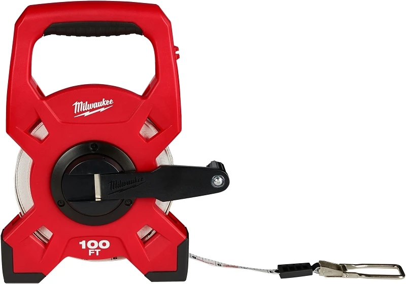 Milwaukee 100 ft. L X 1.75 in. W Open Reel Long Tape Measure 1 pk