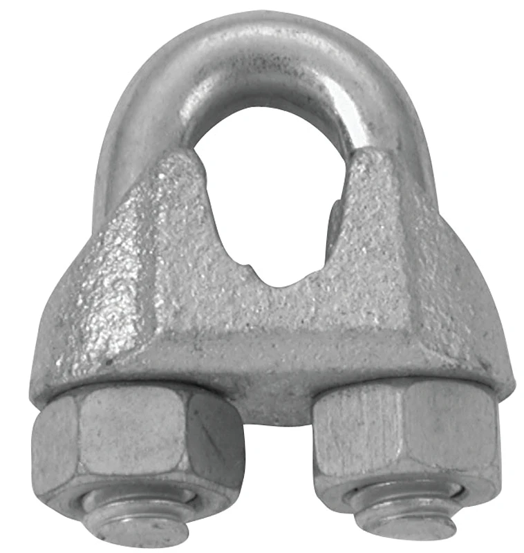 260-1 Galvanized Wire Rope Clip, 1 In, Malleable Iron, Pack Of 5