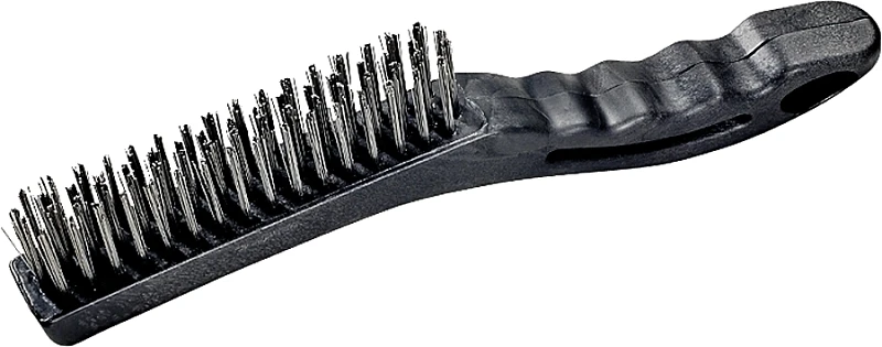 Sj3134 Plastic Shoe Handle Wire Brush With Steel Bristles For Heavy-duty Cleaning