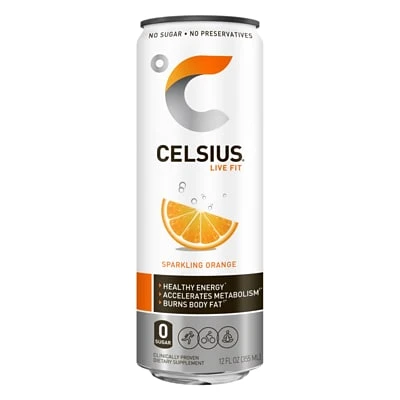 Sparkling Orange Energy Drink - 12 Fl Oz Can - Refreshing Energy Boost