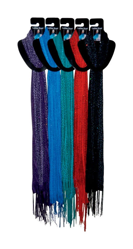 Diamond Visions 0fn-fash Fashion Scarfs, 72 X 12 In., 100% Polyester, Pack Of 48