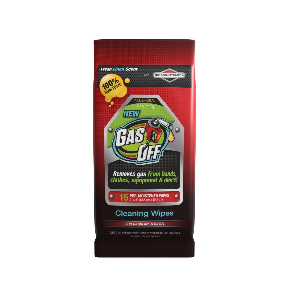 Briggs & Stratton Gas Off Linen Hand Cleaner Wipes, (15 Ct.)