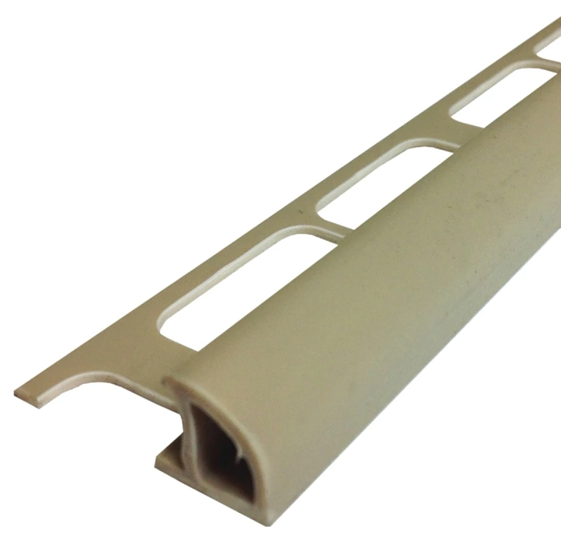 5/16 In. X 8 Ft. Beige Pvc Bullnose Tile Edging For Walls And Countertops