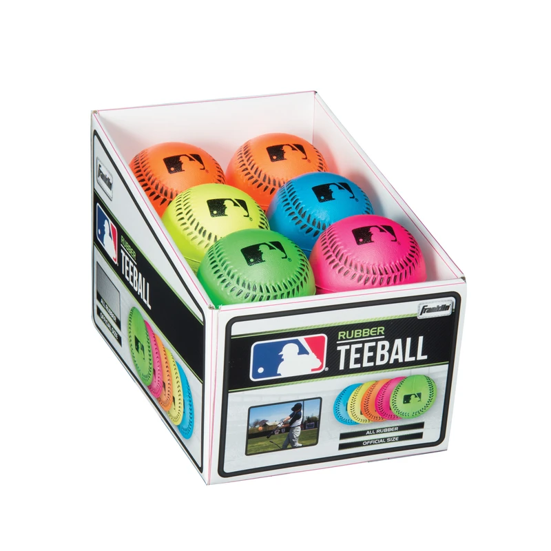 Franklin Pro Brite Assorted Rubber T-Ball 12 pk