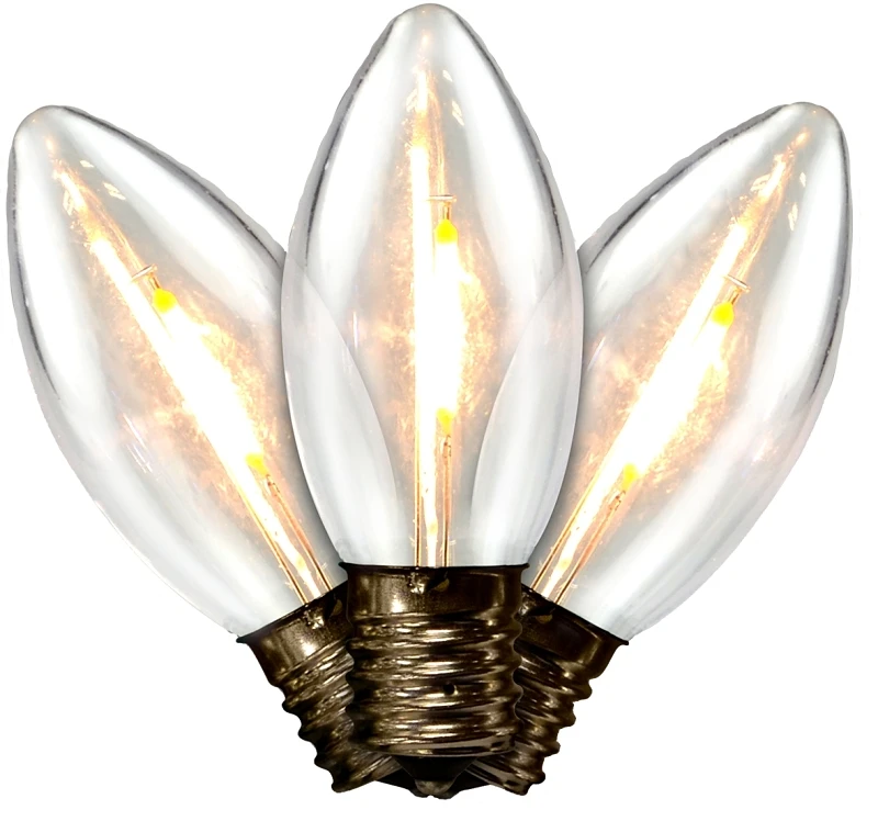 Led C9 Warm White Replacement Christmas Light Bulbs 25 Count