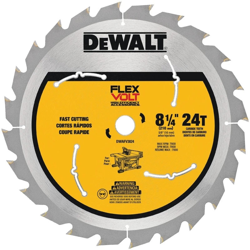 FLEXVOLT 8-1/4 in. 24-Teeth Carbide-Tipped Table Saw Blade
