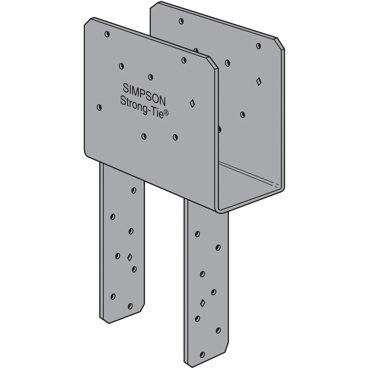 4 in. x 6 in. 7-Gauge End Column Cap with SDS Screws