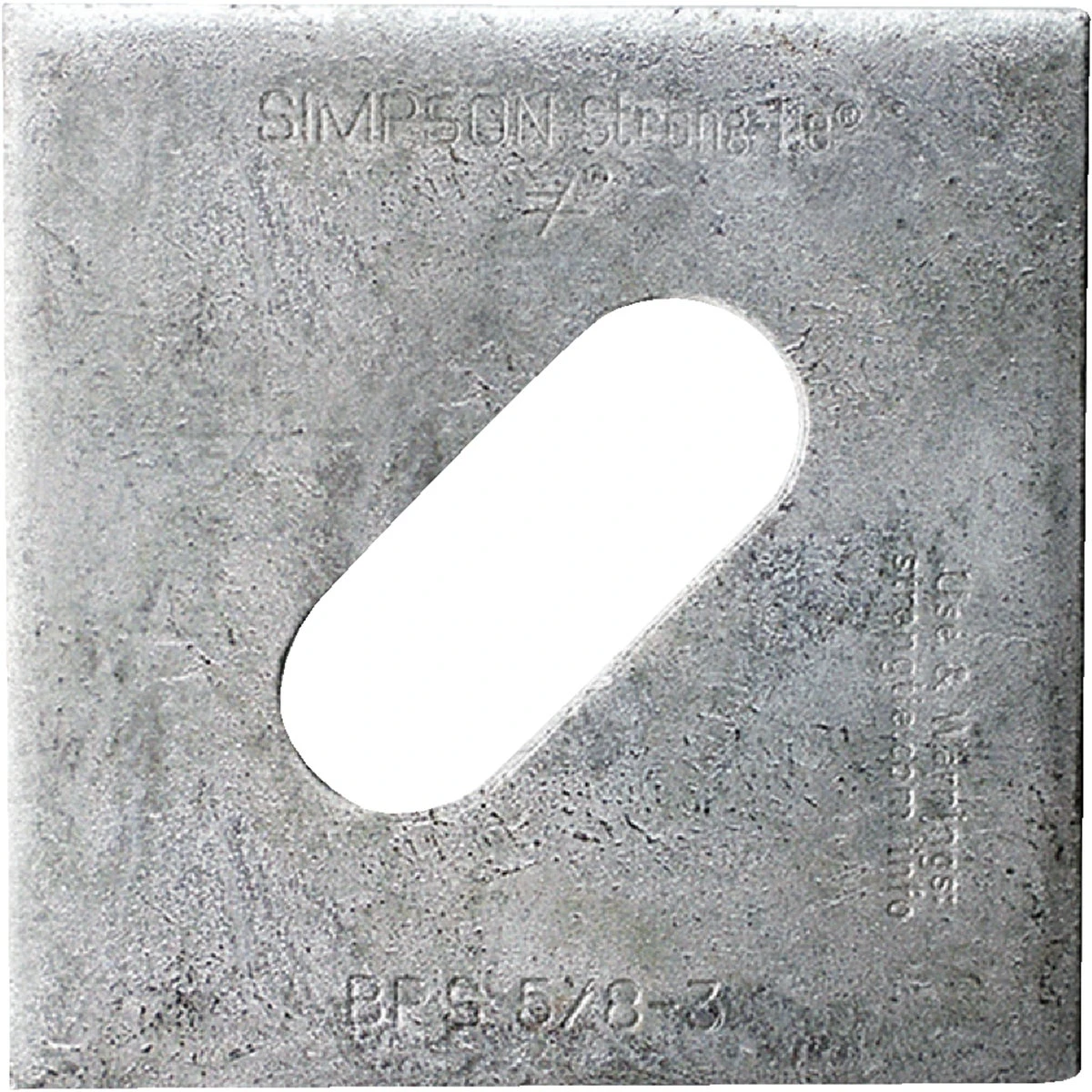 5/8in. X 3in. Slotted Hot Dipped Galvanized Bearing Plate
