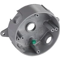 4 Inch 5-outlet Weatherproof Outdoor Round Electrical Box Model 5361-0