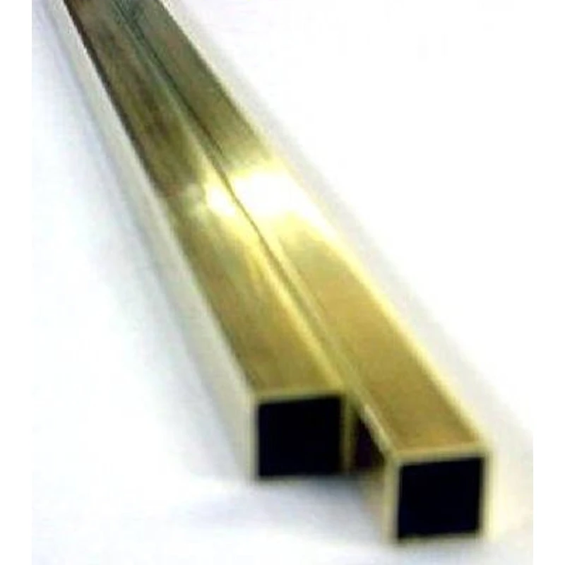 Square Brass Tube, 7/32 x 12 In.