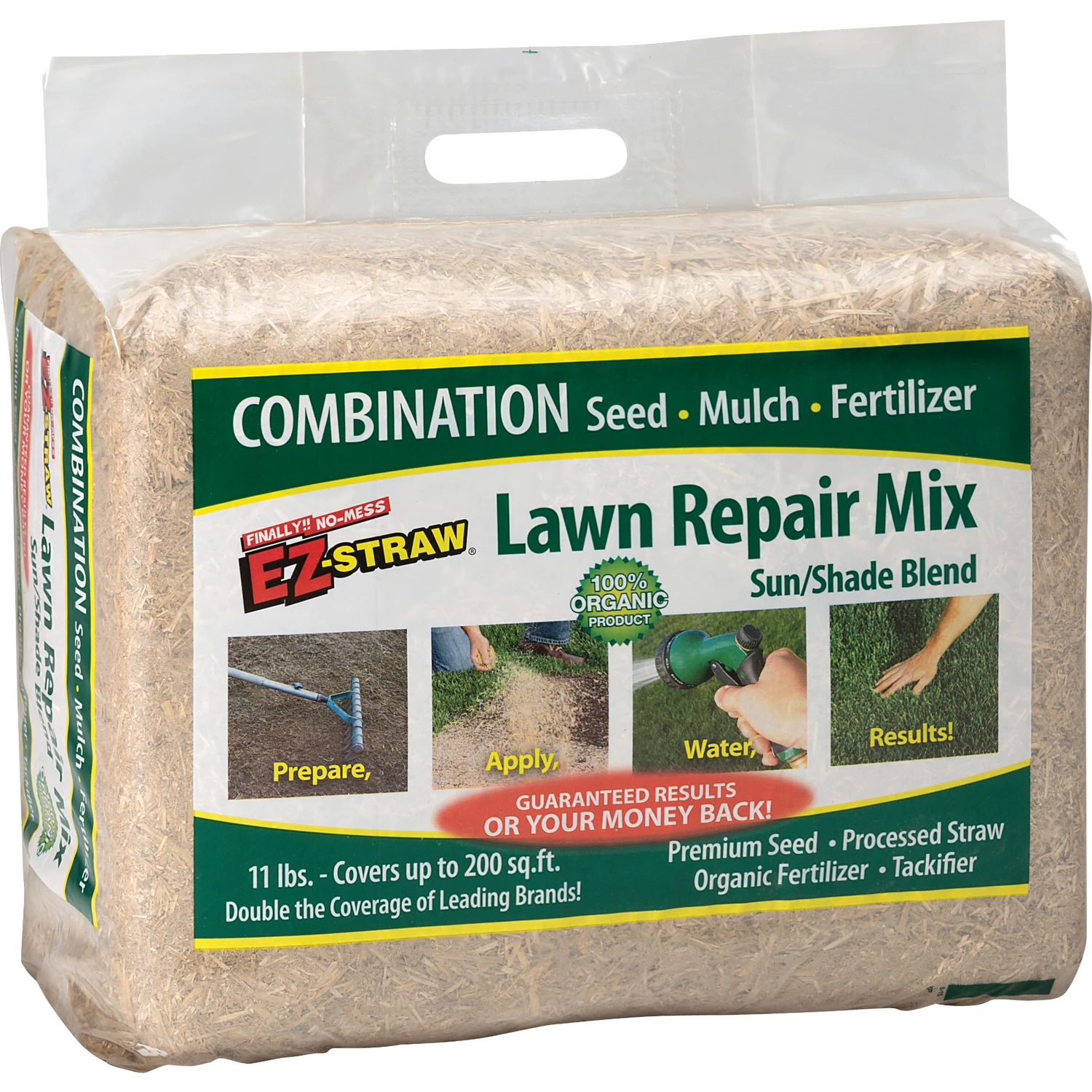 11 Lb. Organic Lawn Repair Mix For Sun & Shade, 200 Sq. Ft. Coverage