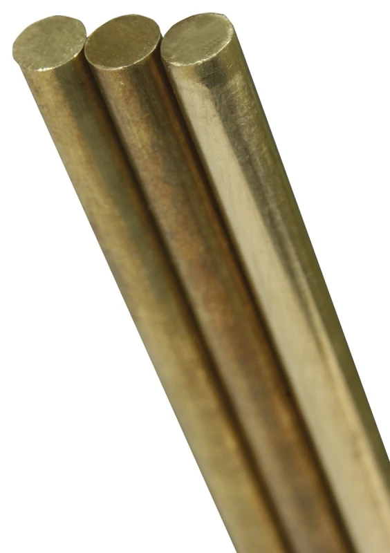 Solid Brass Rod, 1/16 OD x 12 In., 3-Pk.