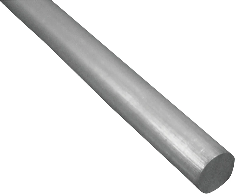 Round Rod, Aluminum, 3/8 x 36 In.