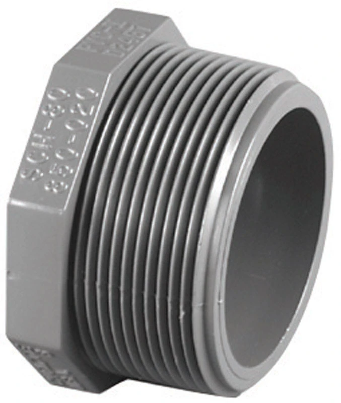 Schedule 80 PVC MPT Plug, 3/4 In.