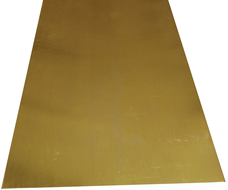 4 In. X 10 In. X 0.010 In. Brass Sheet Metal Stock