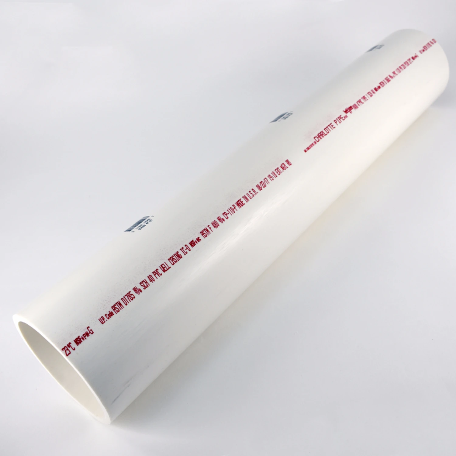 Schedule 40 Pvc Solid Pipe 4 In. Diameter X 2 Ft. Length Plain End 220 Psi