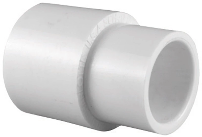 Schedule 40 PVC Pressure Reducing Coupling, White, 1 x 3/4 In.
