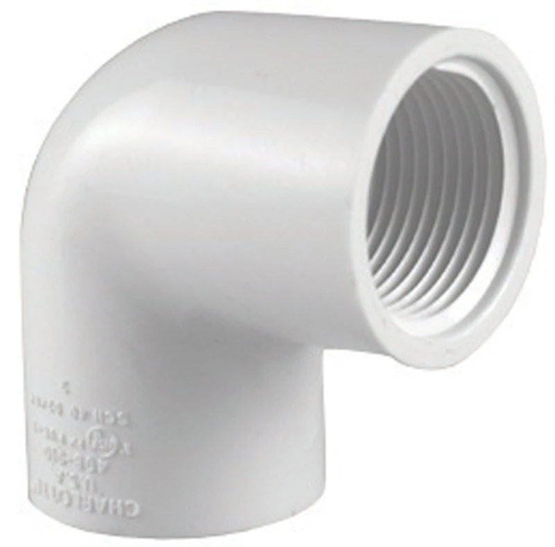 Schedule 40 PVC Ell, 90-Degree, White, 1 In.