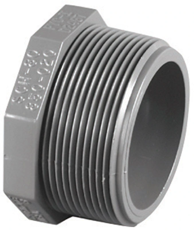 Schedule 80 PVC MPT Plug, 1/2 In.