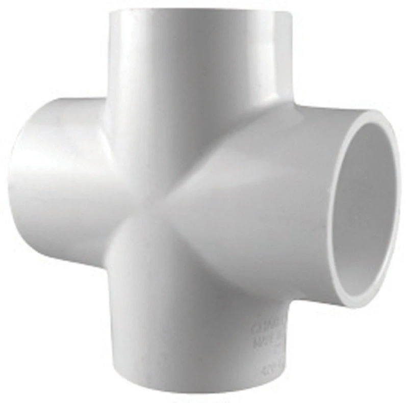 Schedule 40 PVC Cross, White, 1-1/4 In.