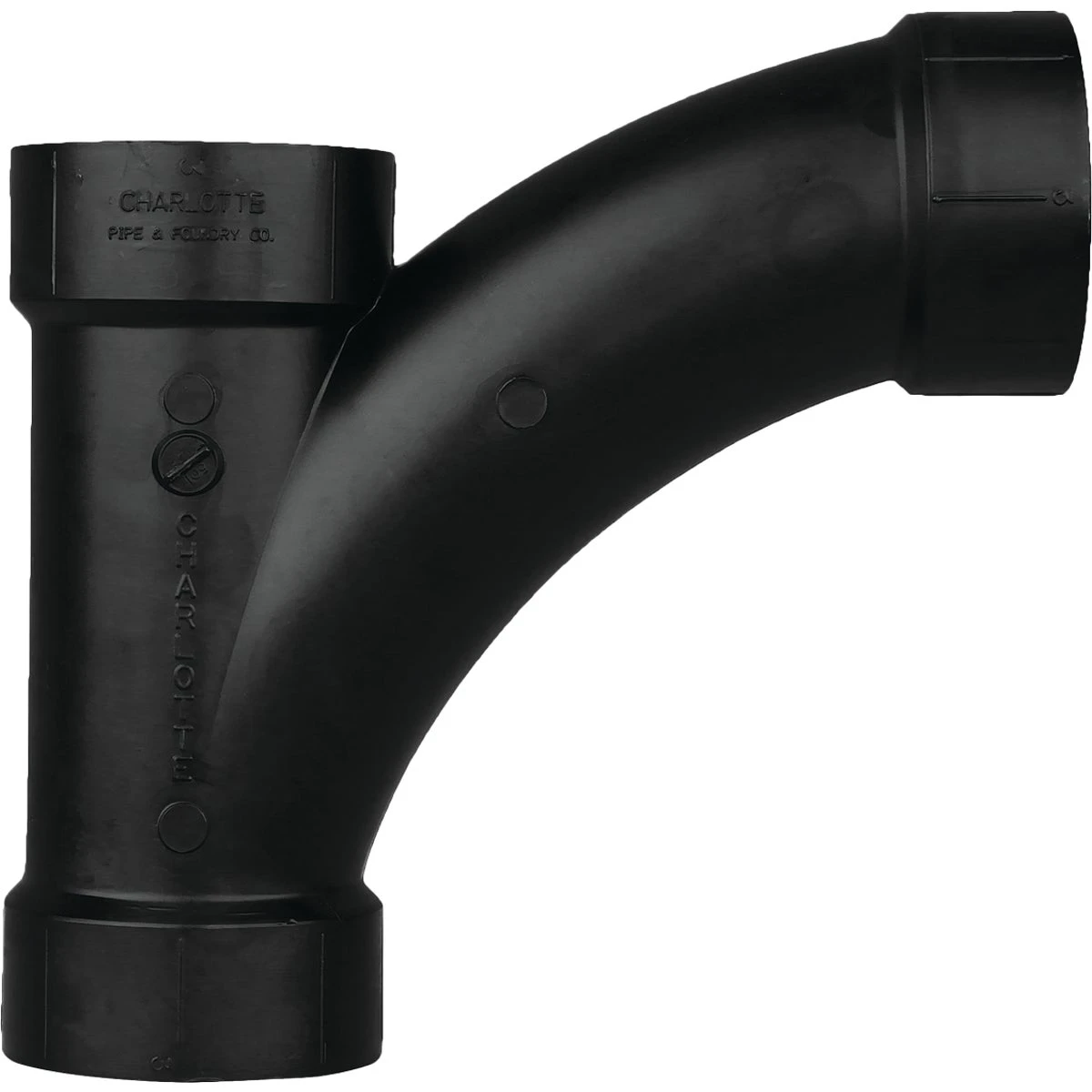 2 Inch ABS Drain Waste Vent Long Turn Tee Wye Fitting