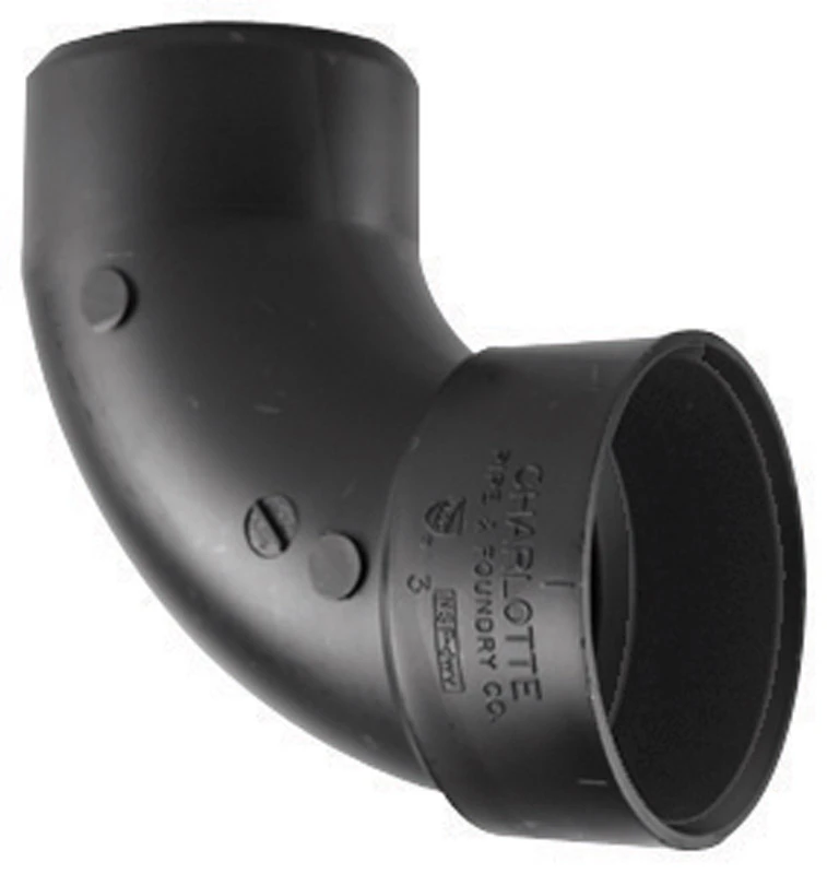 4 In. Hub X Spigot 90 Degree Abs Elbow For Drain-waste-vent Applications