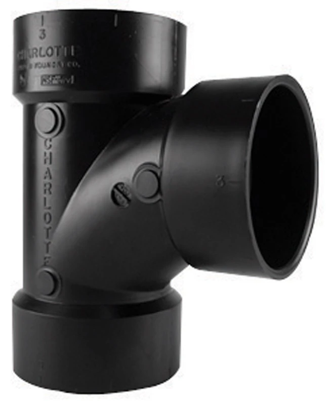 2 In. Hub X Hub X Hub Abs Sanitary Waste & Vent Tee