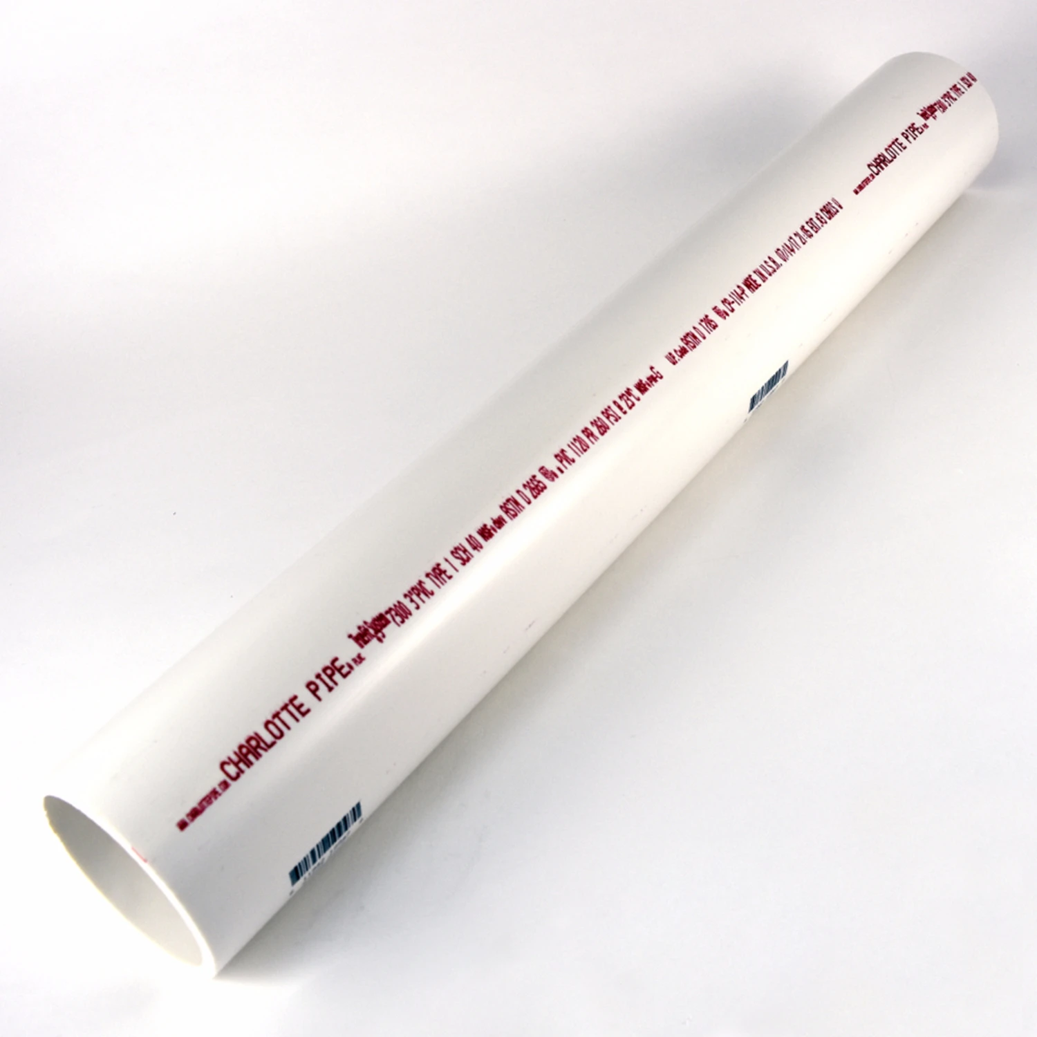 Schedule 40 Polyvinyl Chloride Drain Waste Vent Pipe, 3 Inch Diameter by 2 Feet Length