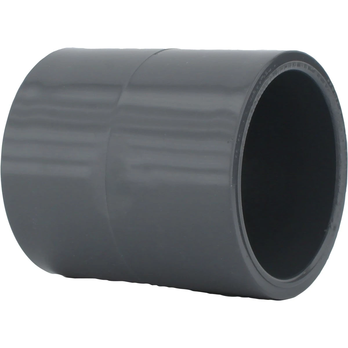 Schedule 80 PVC Coupling, Gray, Slip x Slip, 2 In.