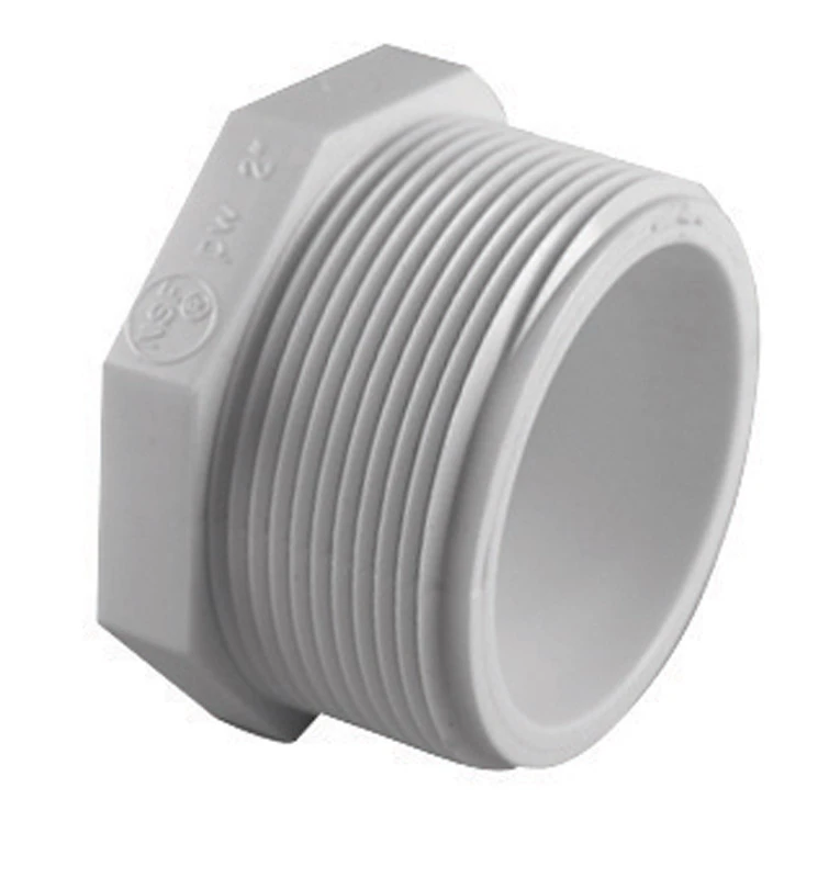 Schedule 40 PVC Pressure Pipe Plug, White, 1/2 In.